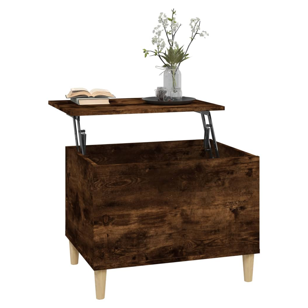 vidaXL Coffee Table Smoked Oak 60x44.5x45 cm Engineered Wood