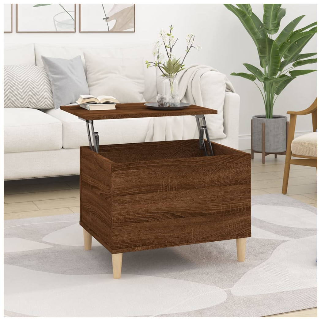 vidaXL Coffee Table Brown Oak 60x44.5x45 cm Engineered Wood