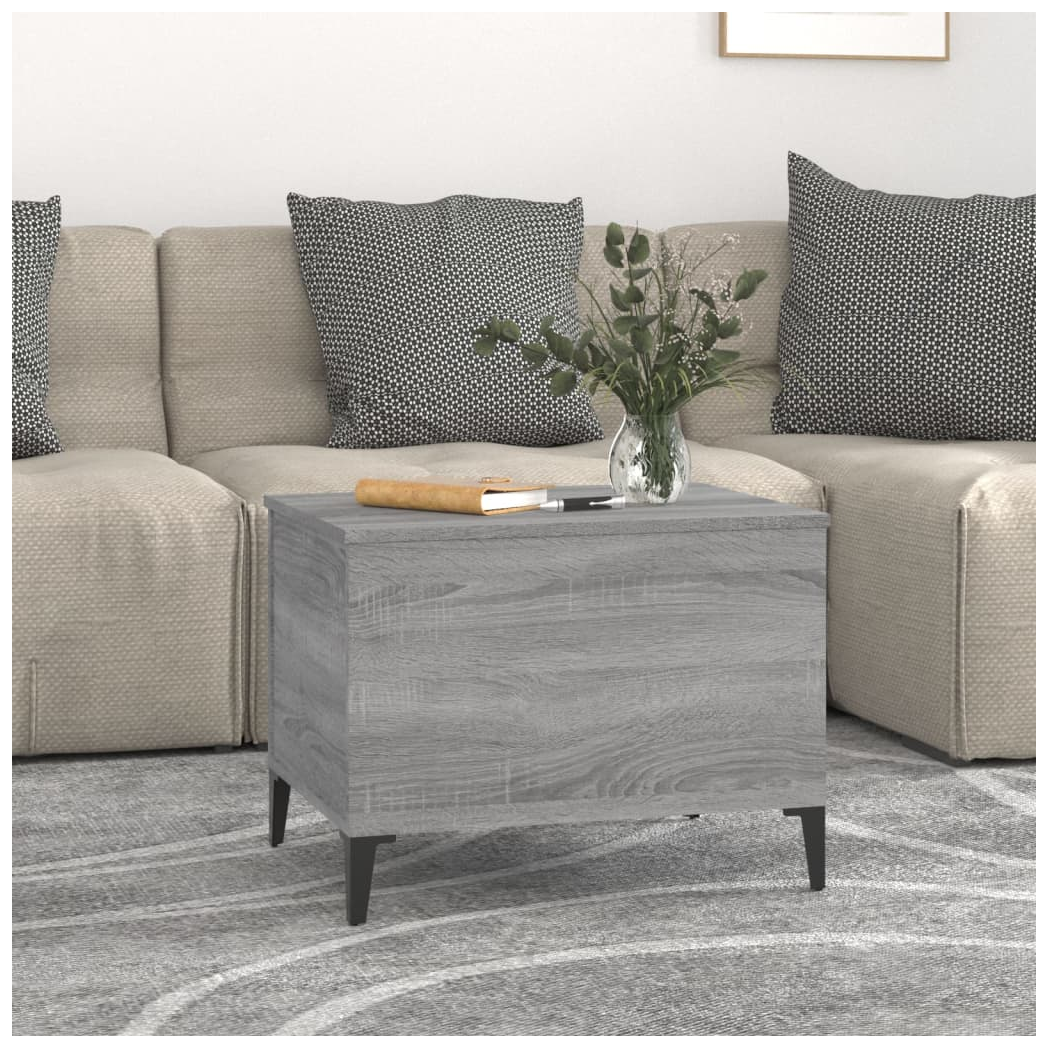 vidaXL Coffee Table Grey Sonoma 60x44.5x45 cm Engineered Wood