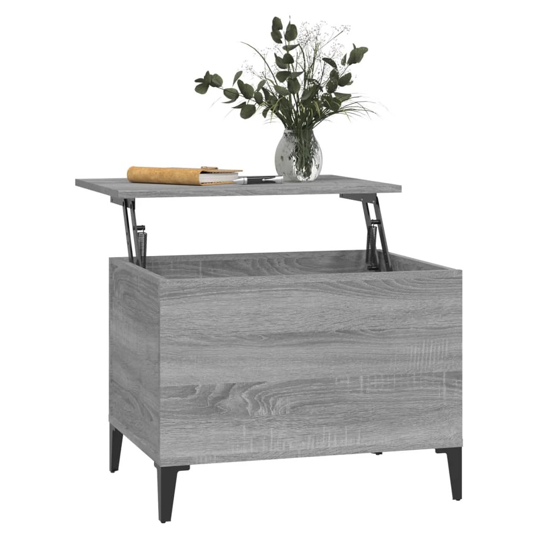vidaXL Coffee Table Grey Sonoma 60x44.5x45 cm Engineered Wood