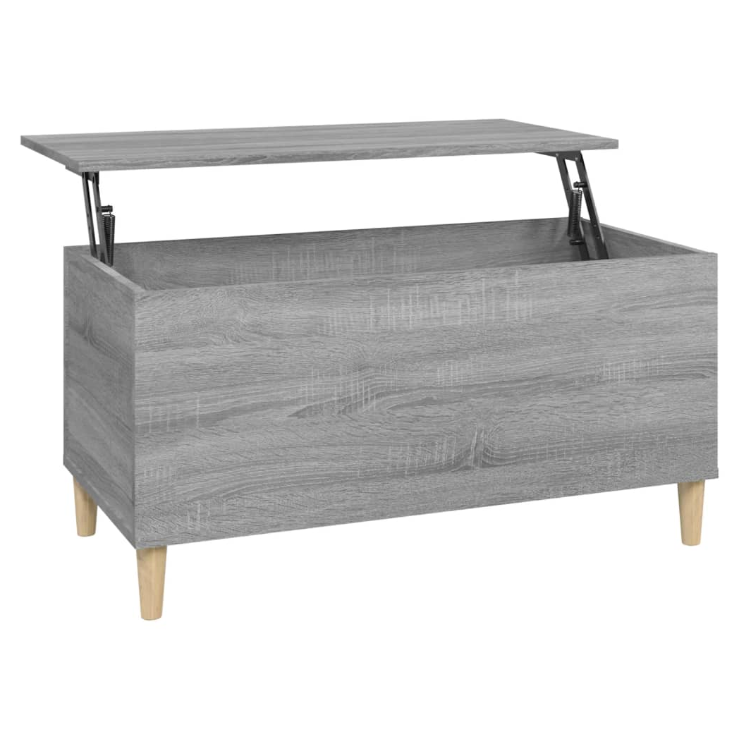 vidaXL Coffee Table Grey Sonoma 90x44.5x45 cm Engineered Wood