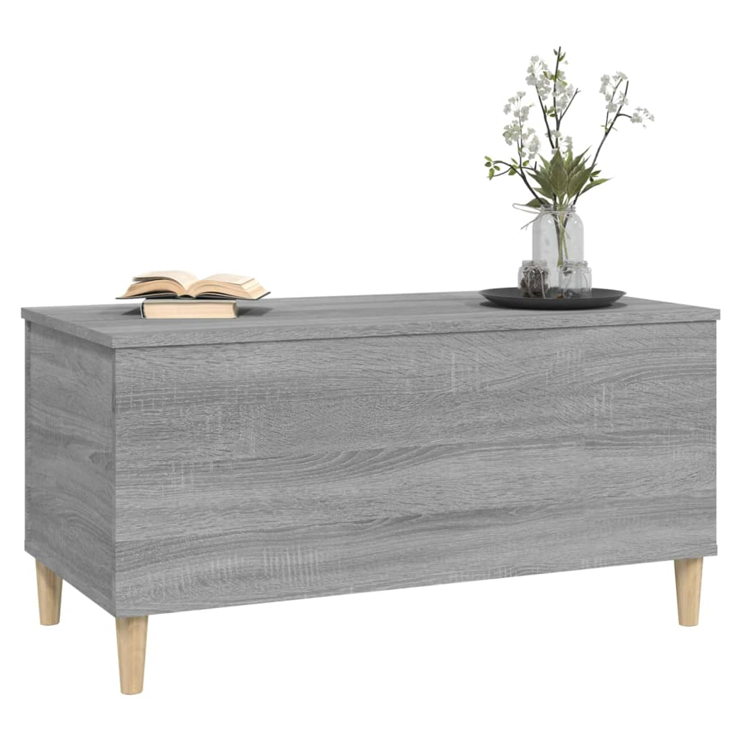 vidaXL Coffee Table Grey Sonoma 90x44.5x45 cm Engineered Wood