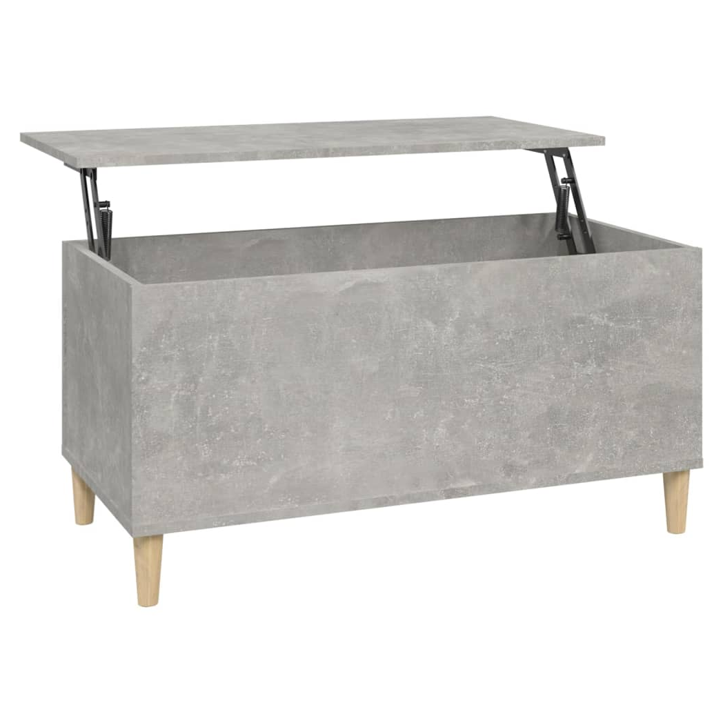 vidaXL Coffee Table Concrete Grey 90x44.5x45 cm Engineered Wood
