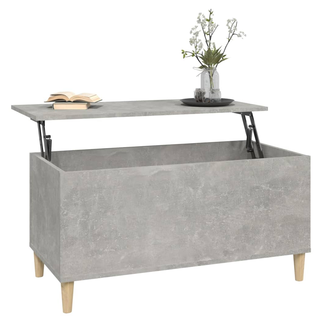 vidaXL Coffee Table Concrete Grey 90x44.5x45 cm Engineered Wood