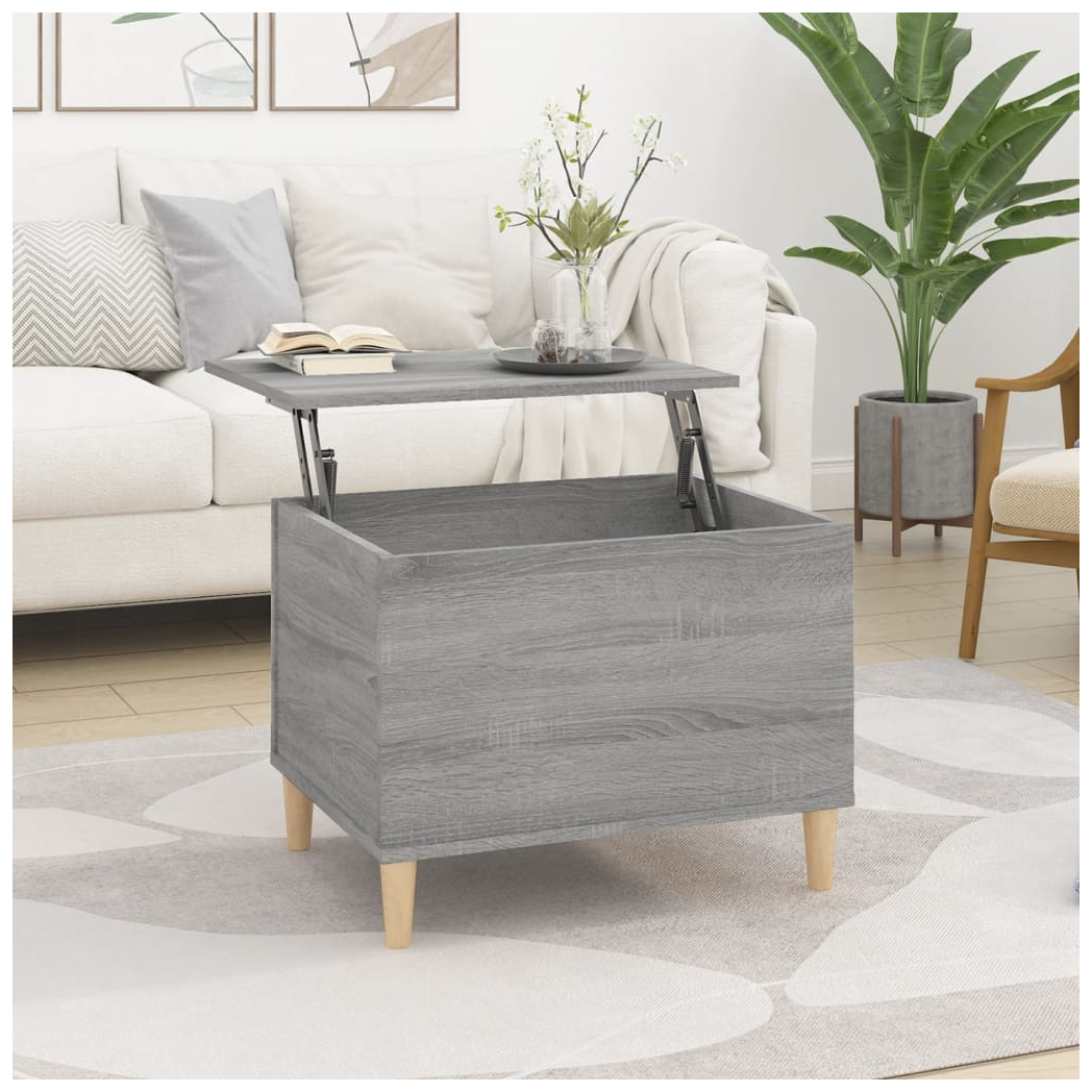 vidaXL Coffee Table Grey Sonoma 60x44.5x45 cm Engineered Wood