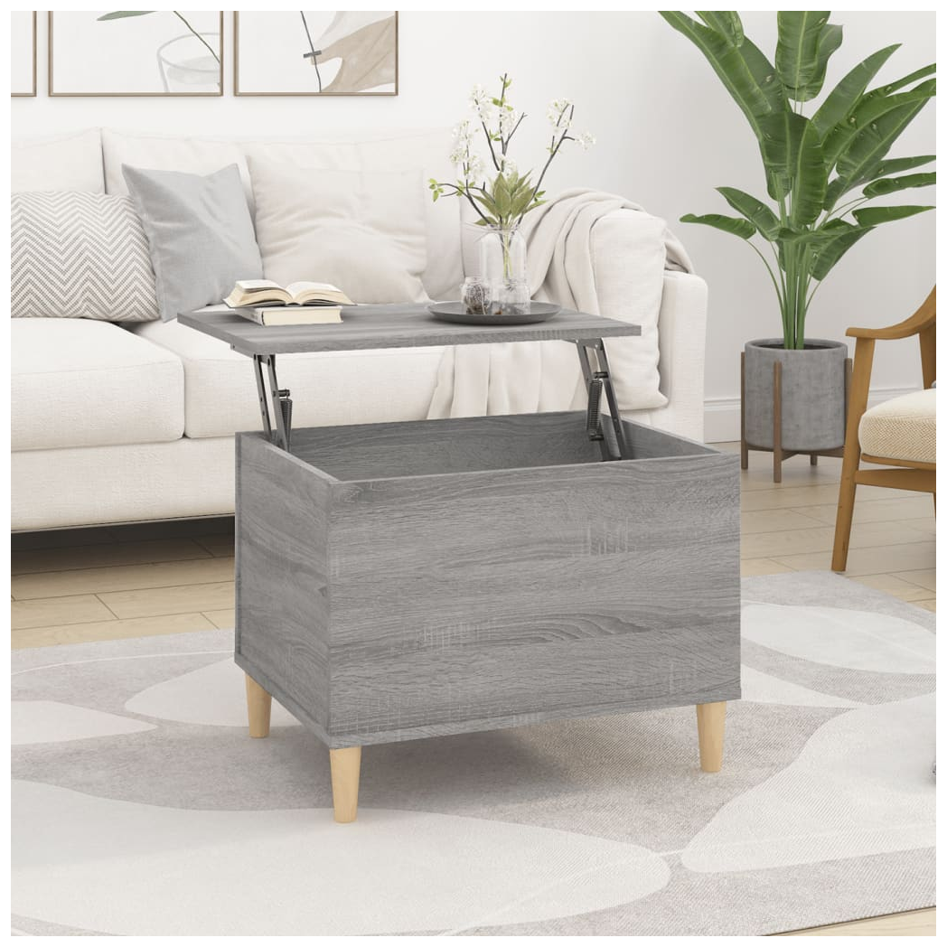 vidaXL Coffee Table Grey Sonoma 60x44.5x45 cm Engineered Wood