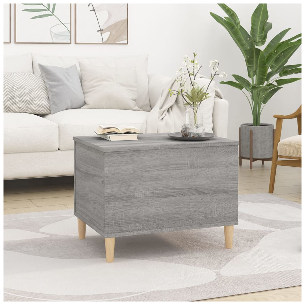 vidaXL Coffee Table Grey Sonoma 60x44.5x45 cm Engineered Wood