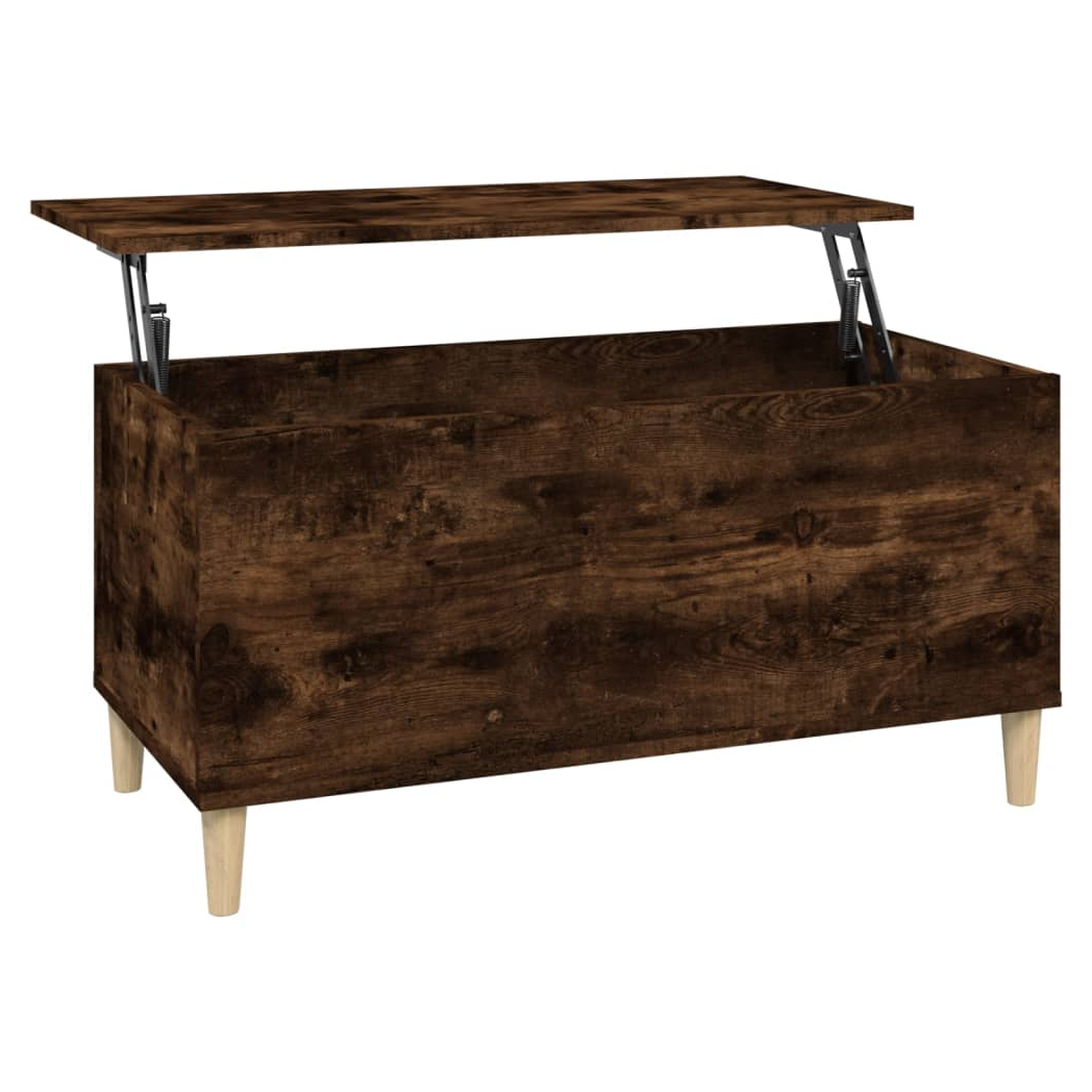vidaXL Coffee Table Smoked Oak 90x44.5x45 cm Engineered Wood