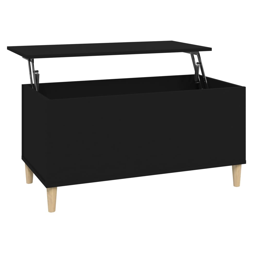 vidaXL Coffee Table Black 90x44.5x45 cm Engineered Wood