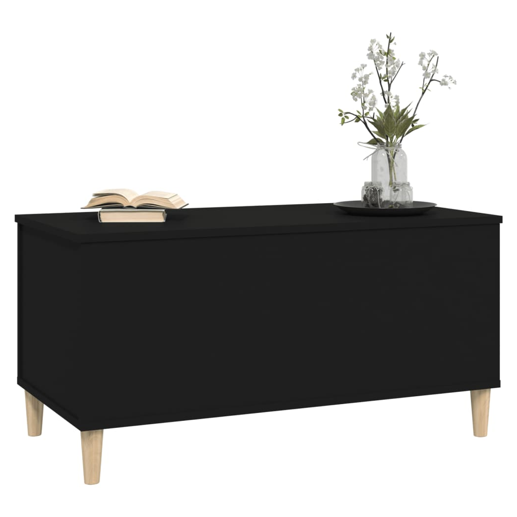 vidaXL Coffee Table Black 90x44.5x45 cm Engineered Wood