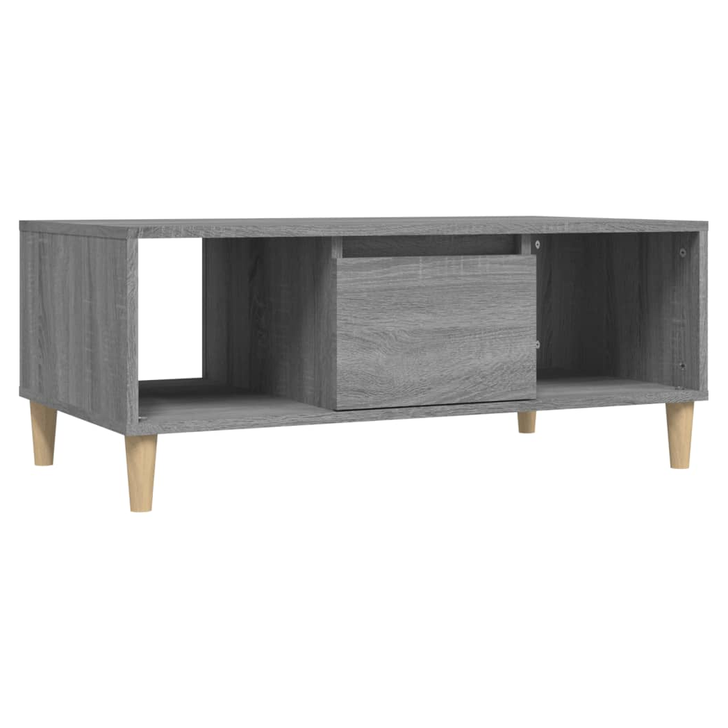 vidaXL Coffee Table Grey Sonoma 90x50x36,5 cm Engineered Wood