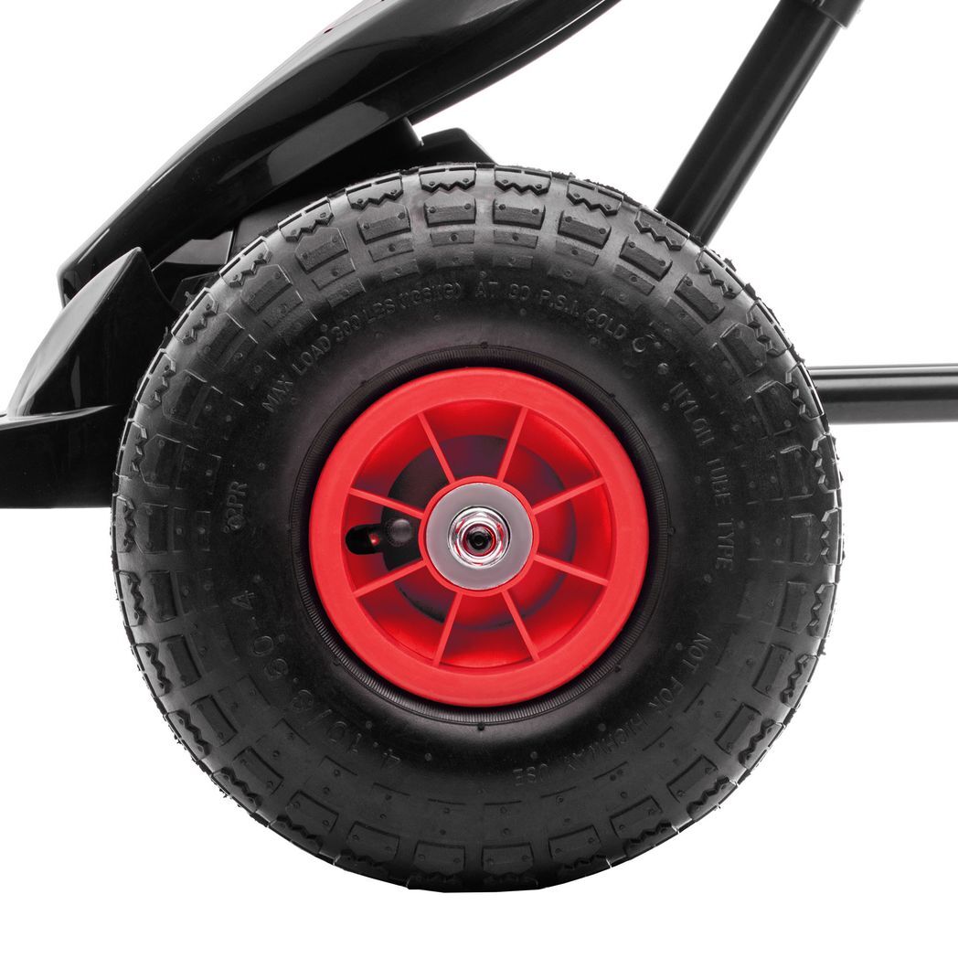 HOMCOM Children Pedal Go Kart w/ Adjustable Seat, Rubber Wheels, Brake - Red