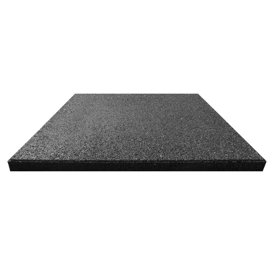 Fall Protection Tiles 6 pcs Rubber 50x50x3 cm Black