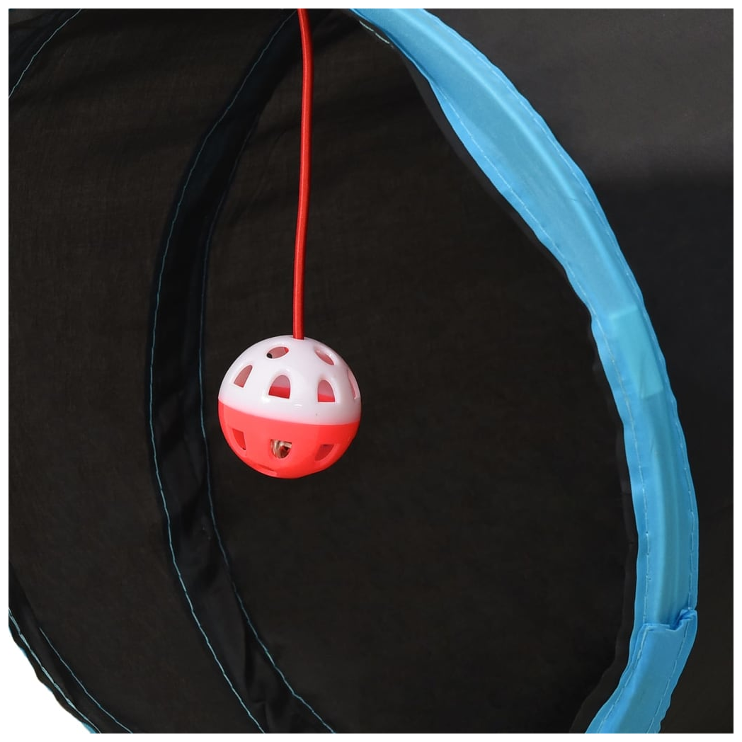 Cat Tunnel 4-way Black and Blue 25 cm Polyester
