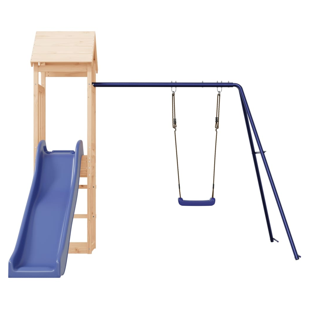 Playhouse with Slide Swing Solid Wood Pine