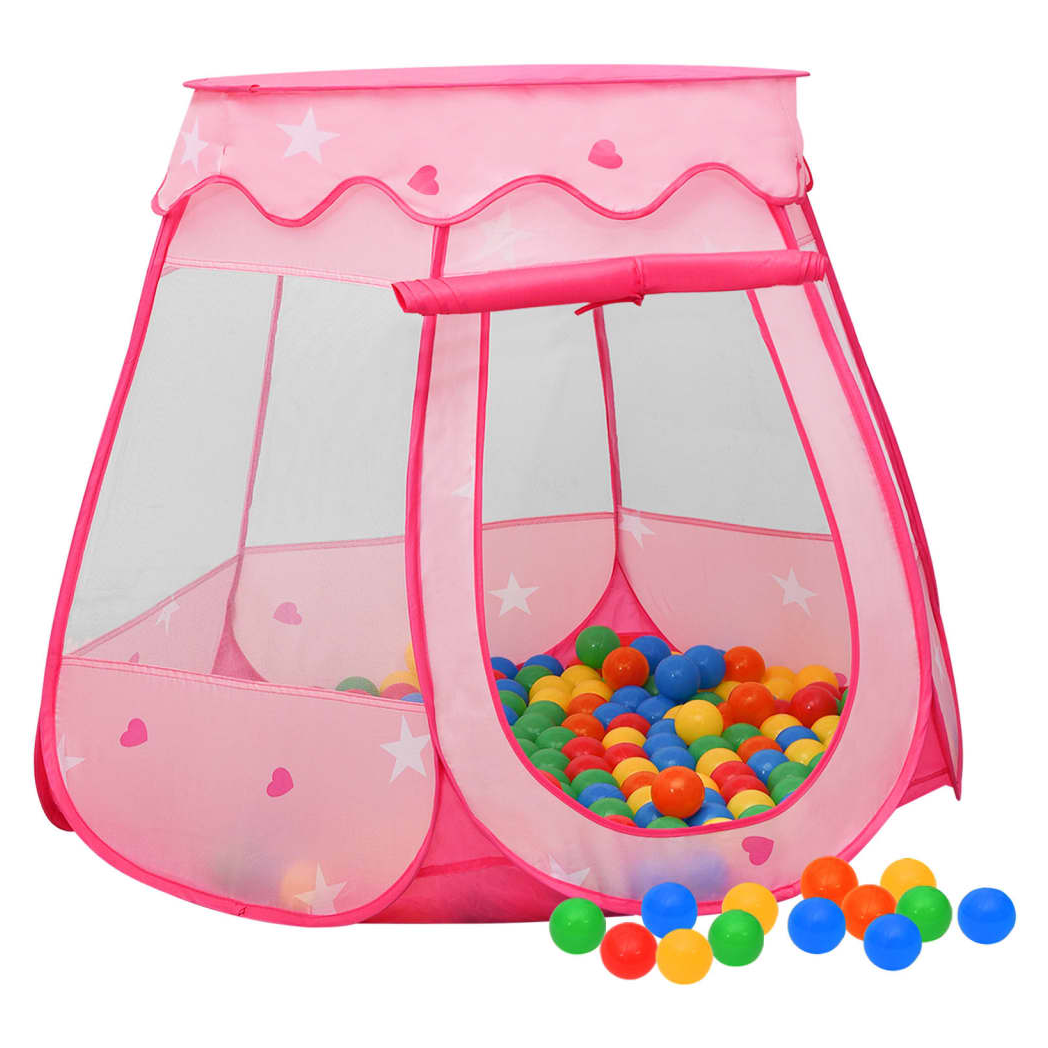 Children Play Tent with 250 Balls Pink 102x102x82 cm
