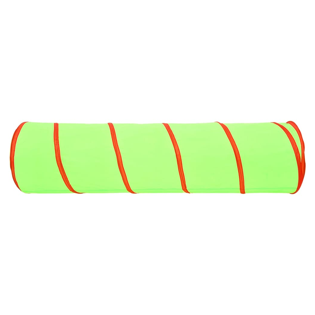 Children Play Tunnel with 250 Balls Green 175 cm Polyester