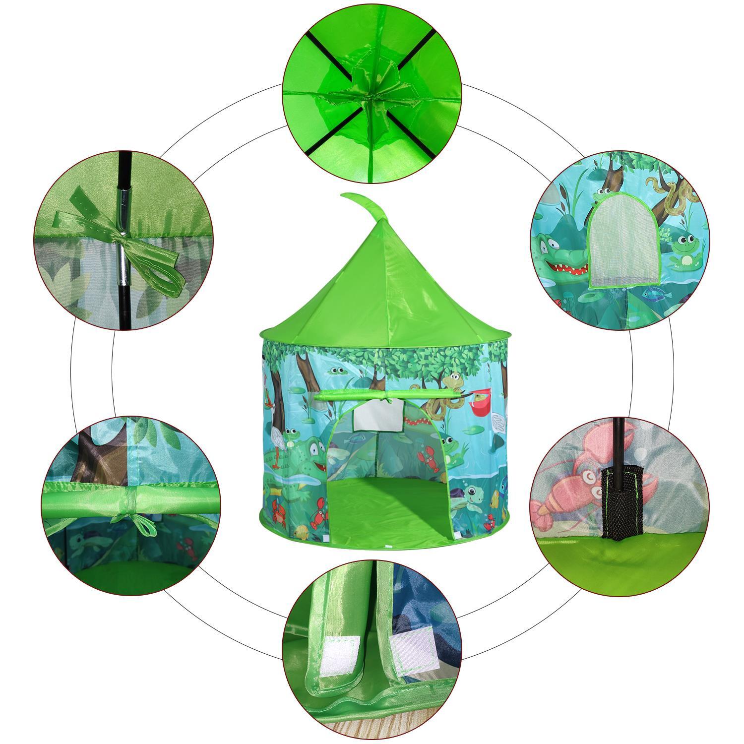 SOKA Jungle Play Tent Portable Foldable Green Pop Up Garden Playhouse Tent