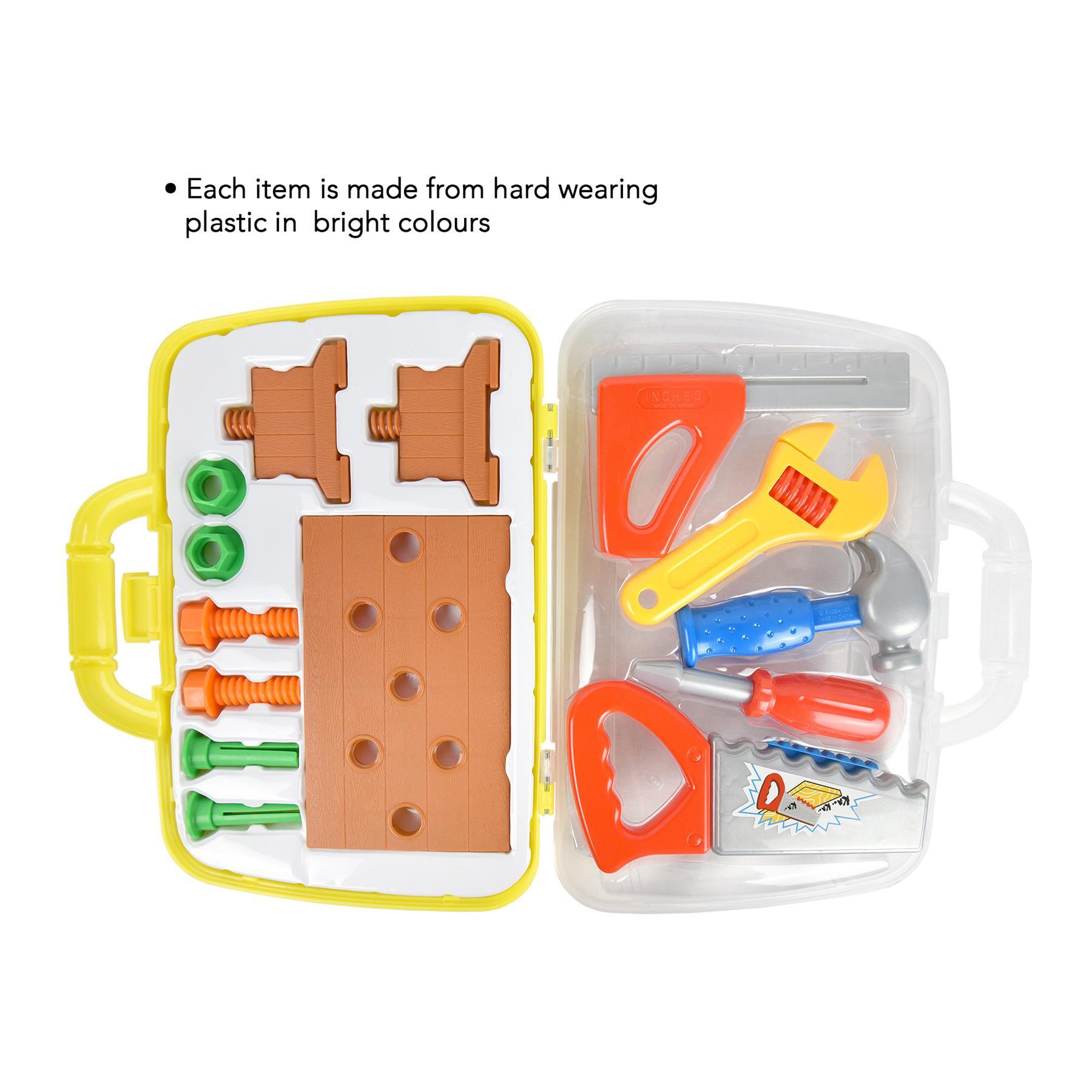 Childrens Kids DIY Portable Tool Set Carry Case Play Set Toy, 13 Piece