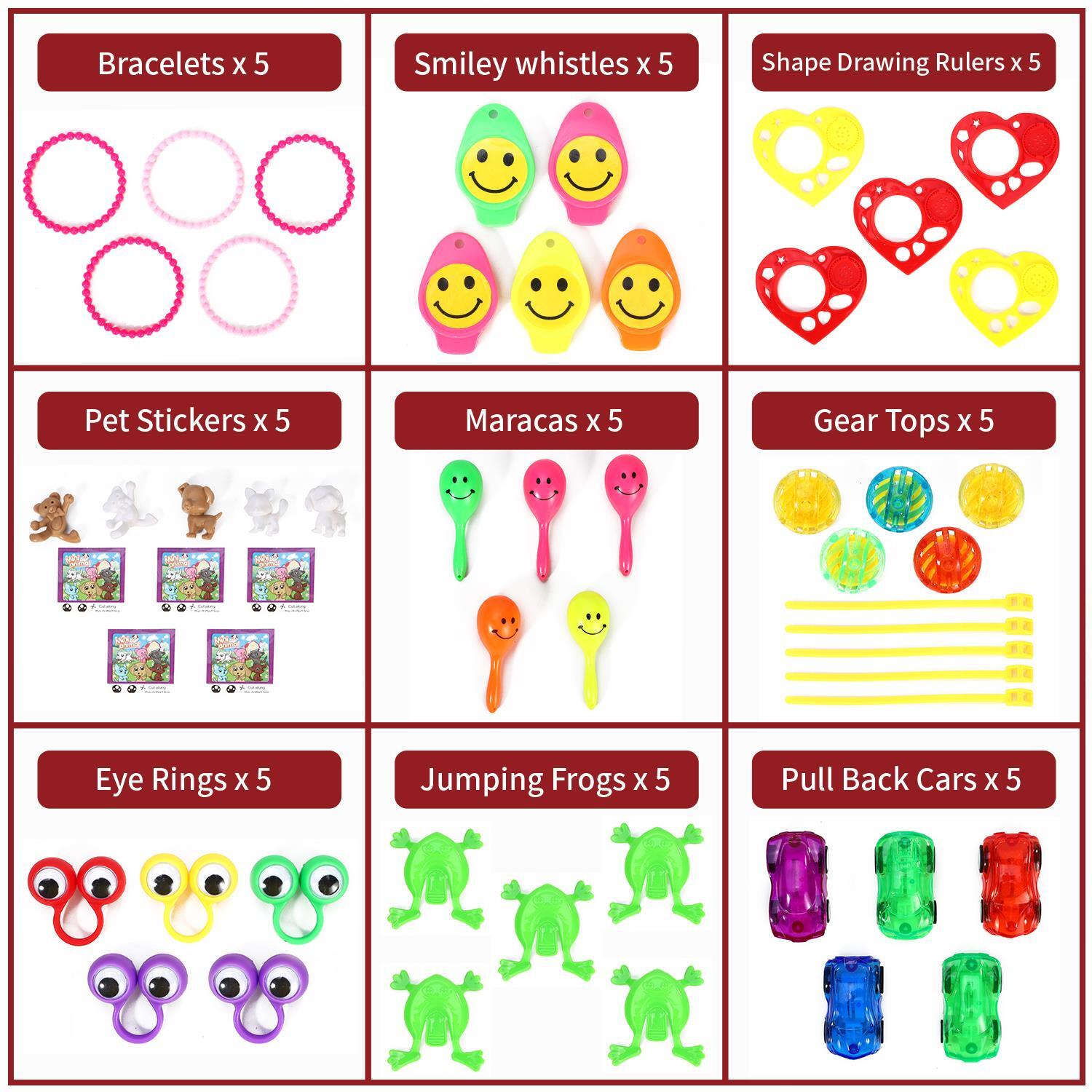 SOKA 120 PCS Party Bag Stocking Fillers Toys - Unique Designs