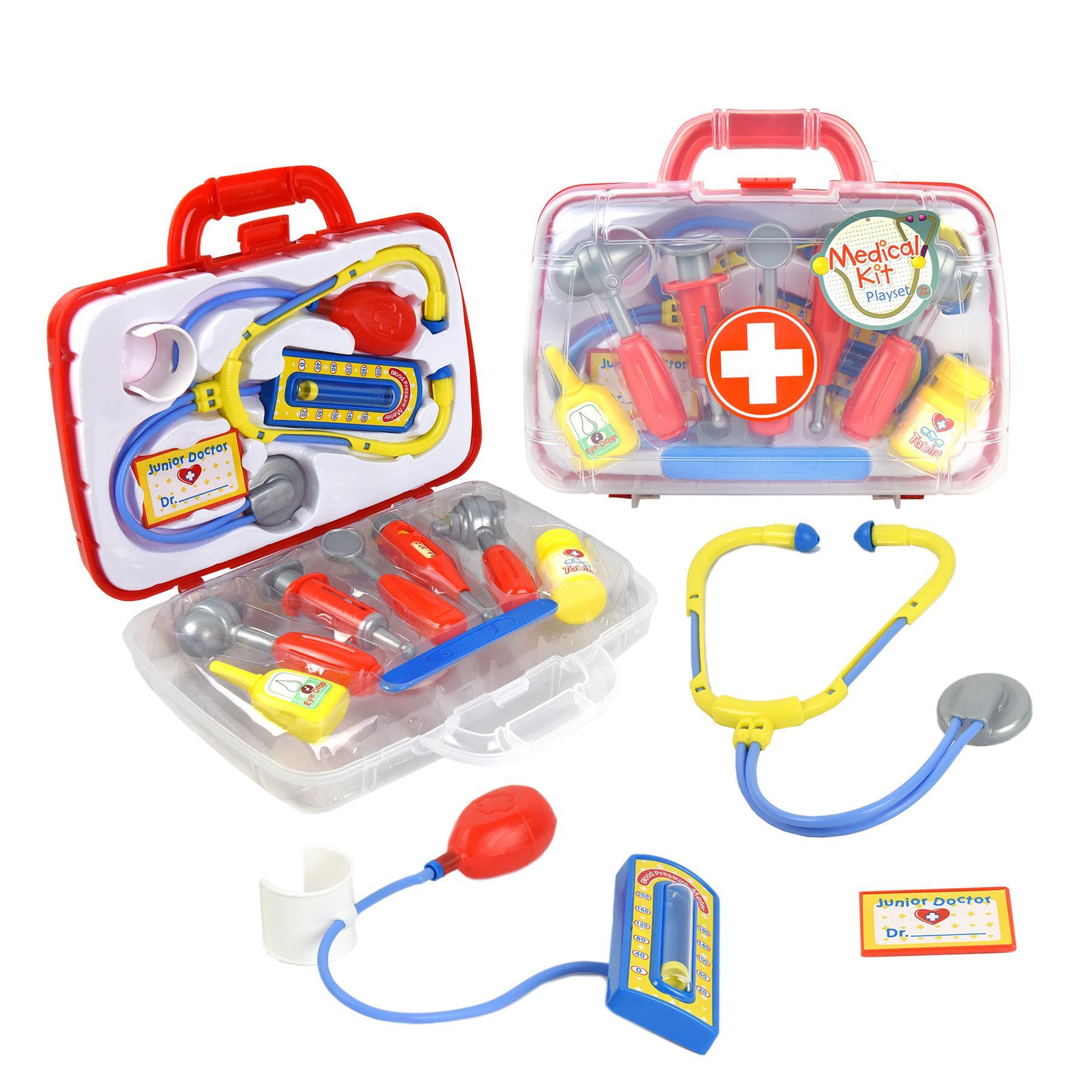 Doctor Kit Medical Case Play Set with 11 Pieces for Boys Girls Age 3 +