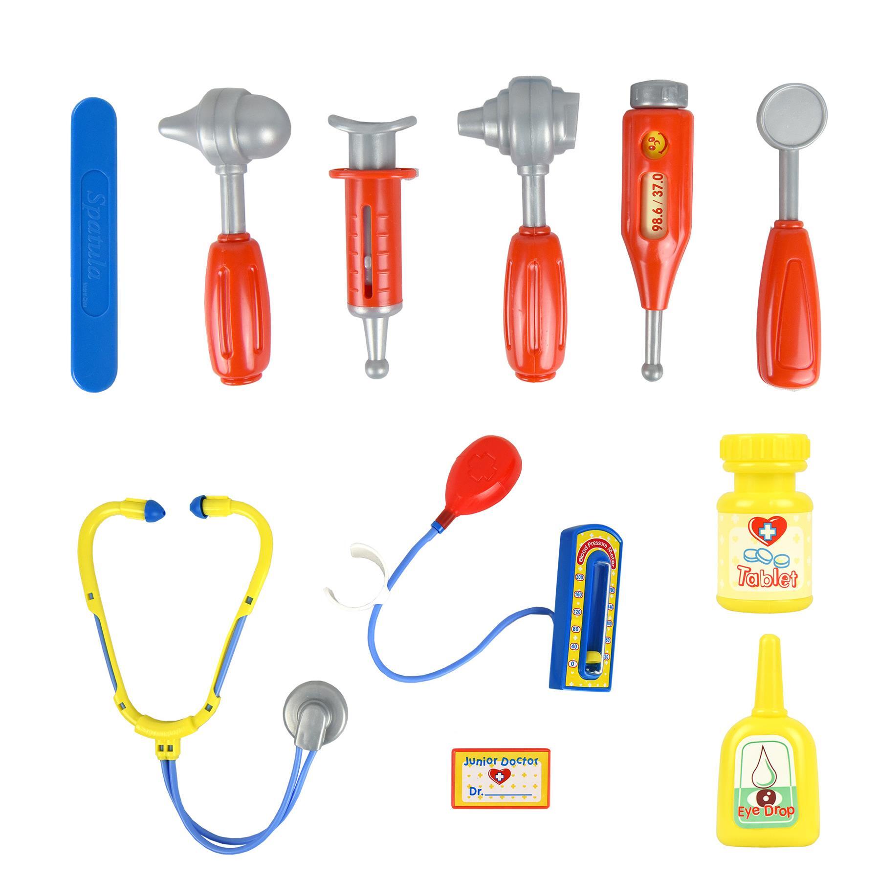 Doctor Kit Medical Case Play Set with 11 Pieces for Boys Girls Age 3 +