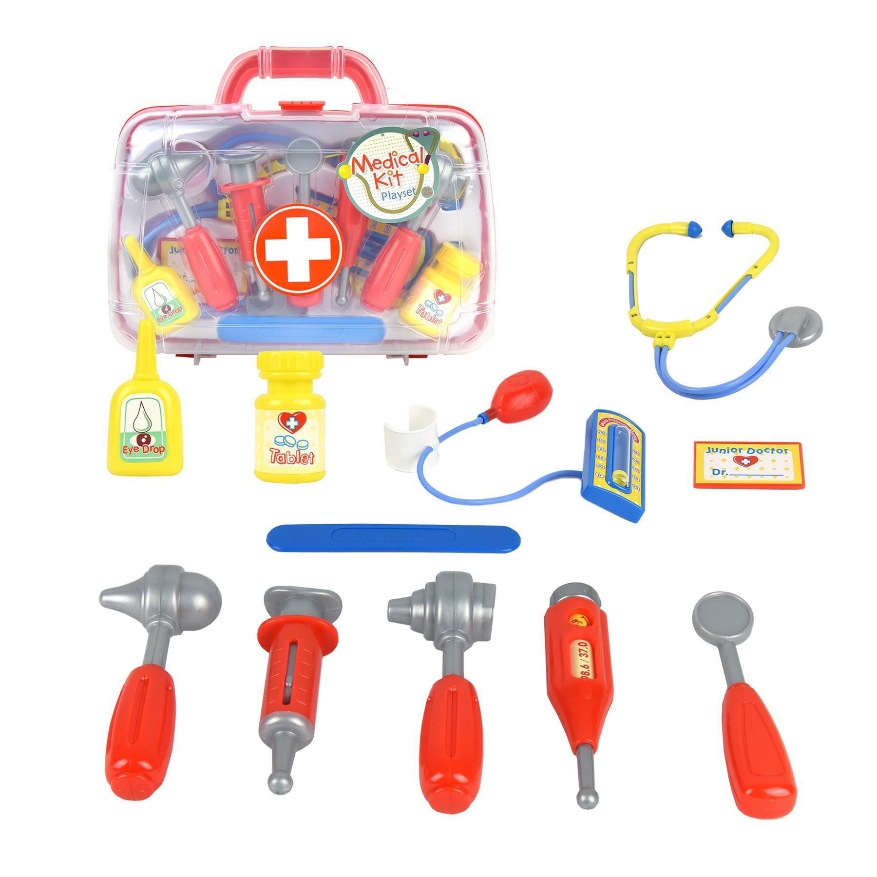 Doctor Kit Medical Case Play Set with 11 Pieces for Boys Girls Age 3 +