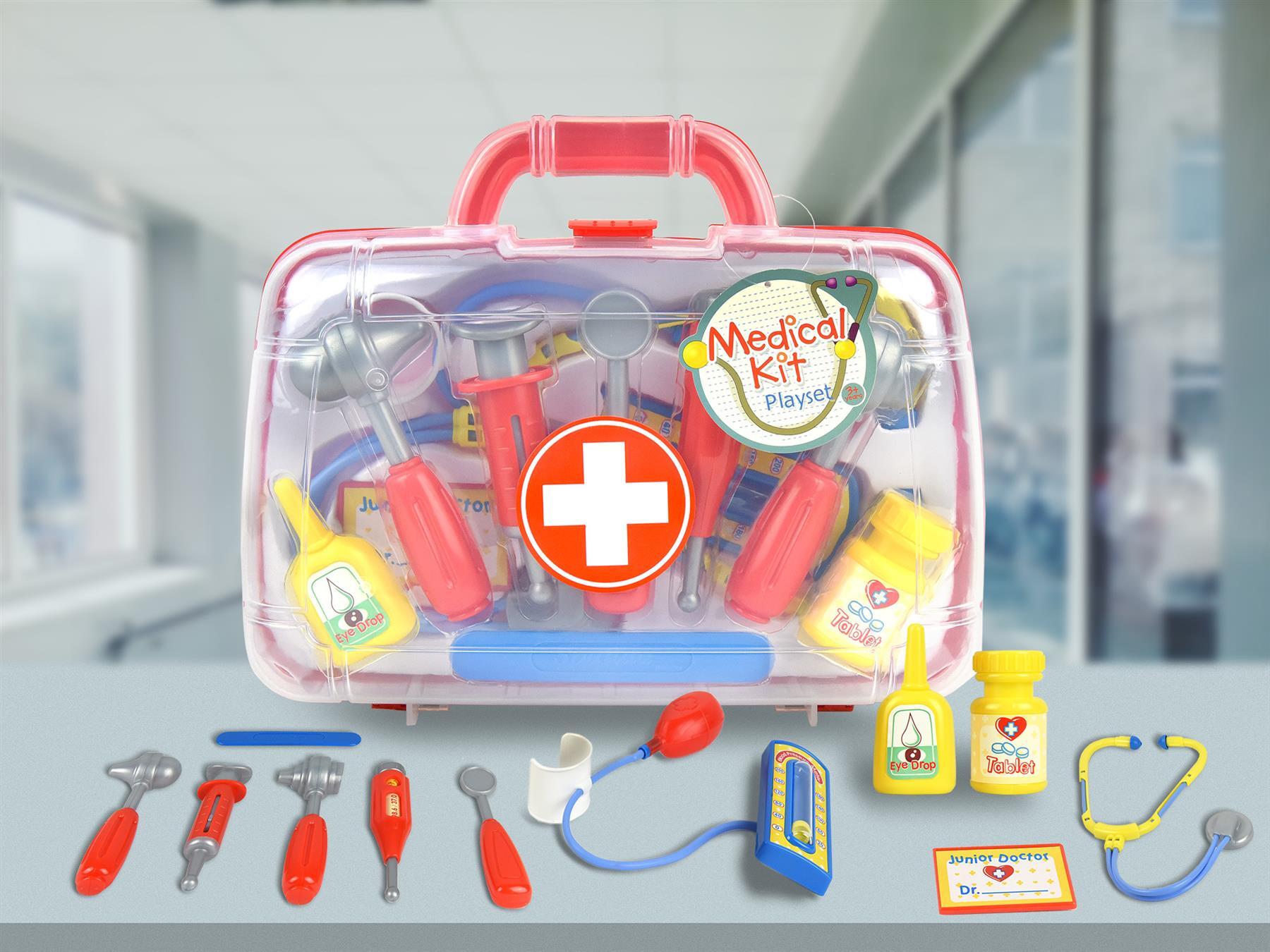 Doctor Kit Medical Case Play Set with 11 Pieces for Boys Girls Age 3 +
