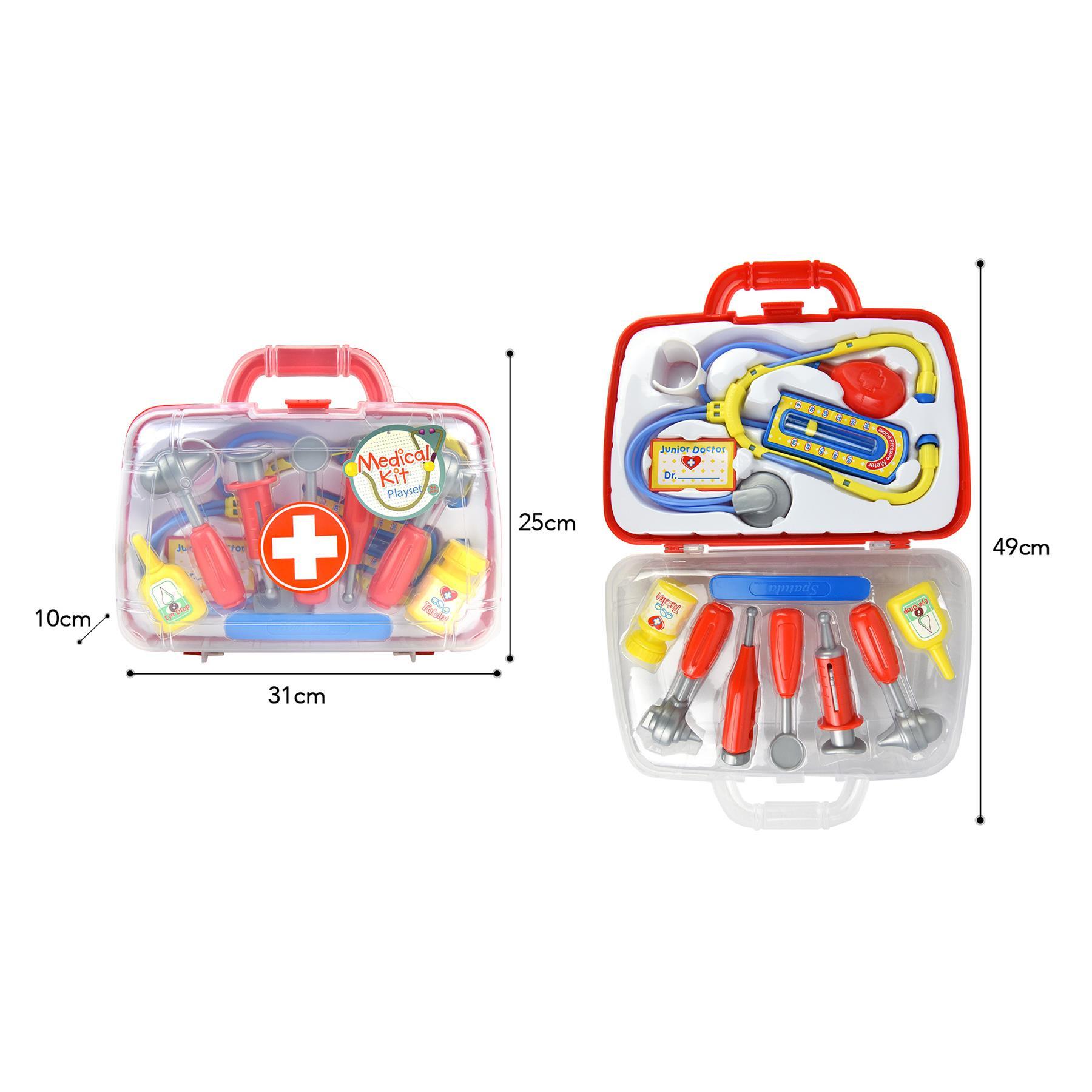 Doctor Kit Medical Case Play Set with 11 Pieces for Boys Girls Age 3 +