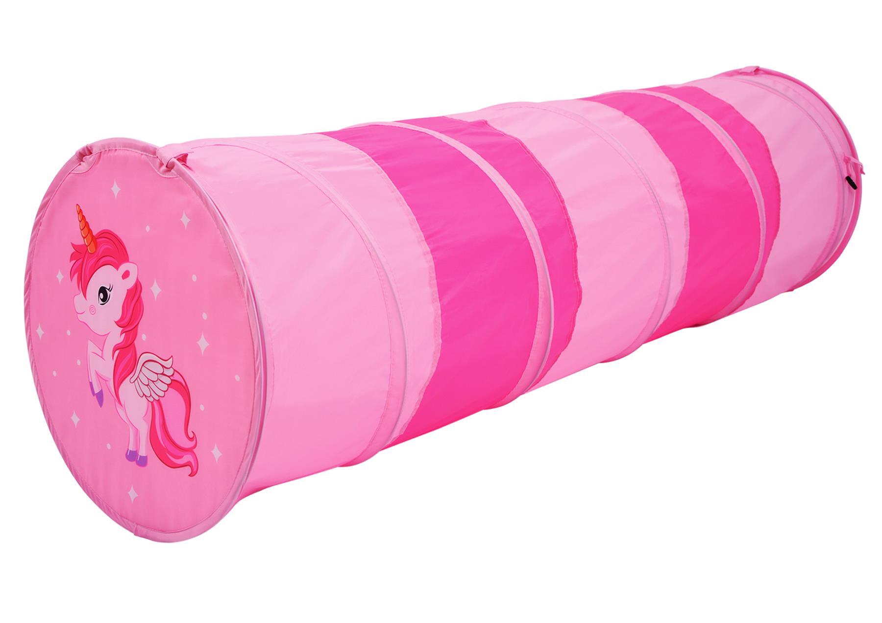 SOKA Play Tunnel Pop Up Indoor Outdoor Garden Play Tent for Kids Children - Pink