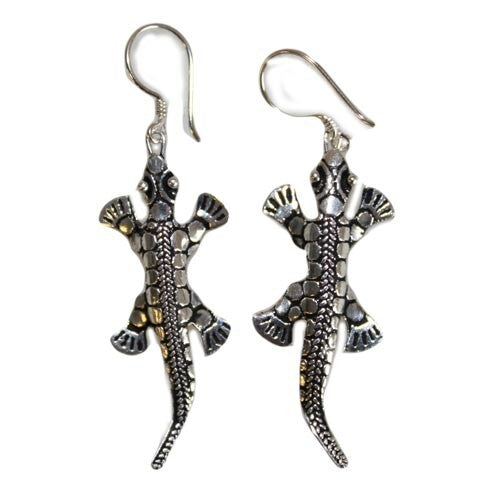 Silver Earrings - Lizards - Per case: 1 Piece