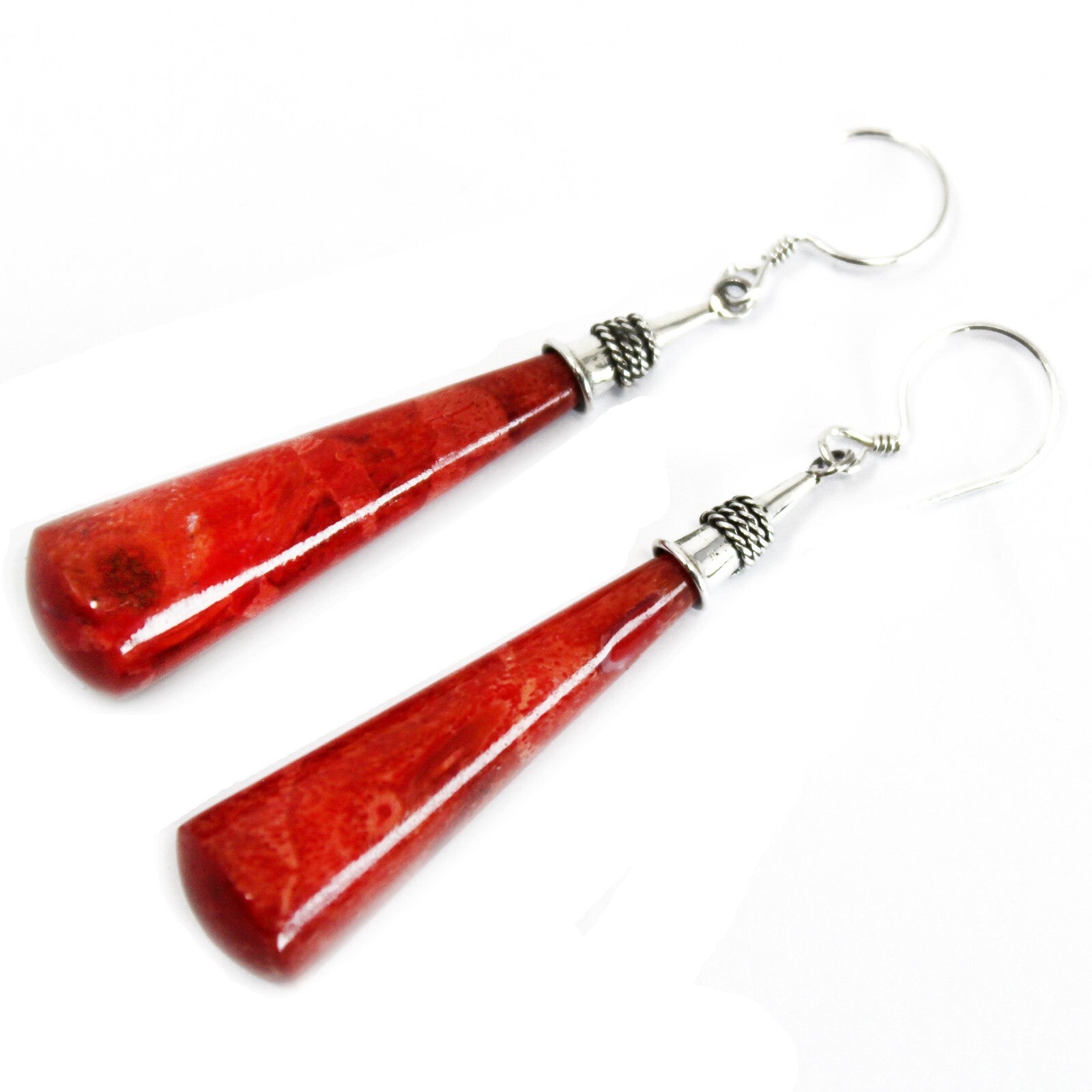 925 Silver Earrings - Long Teardrop - Per case: 1 Piece