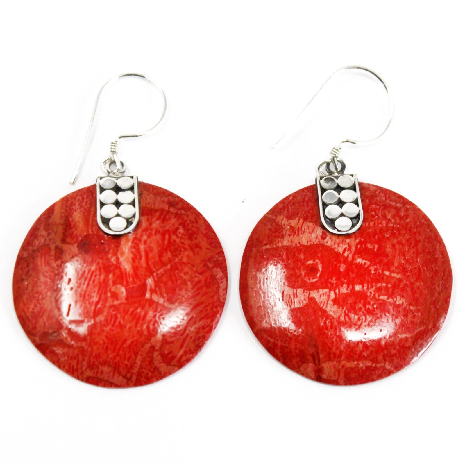 925 Silver Earrings - Disc Disc Dcor - Per case: 1 Piece