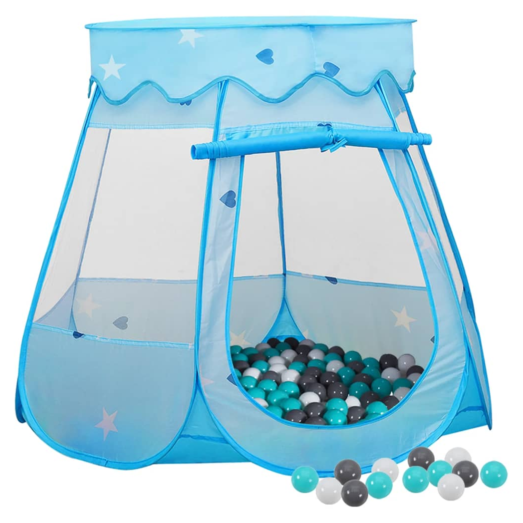 Children Play Tent with 250 Balls Blue 102x102x82 cm