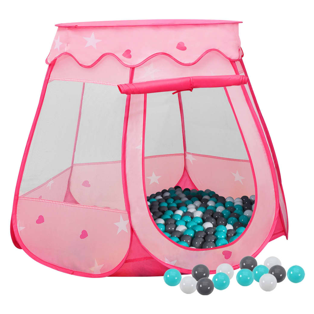 Children Play Tent with 250 Balls Pink 102x102x82 cm