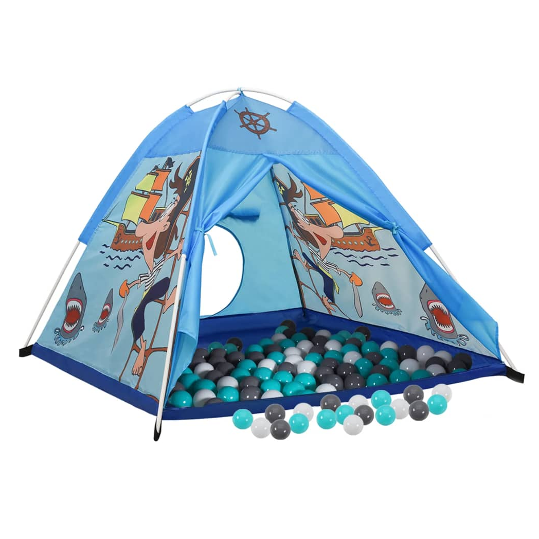 Children Play Tent with 250 Balls Blue 120x120x90 cm