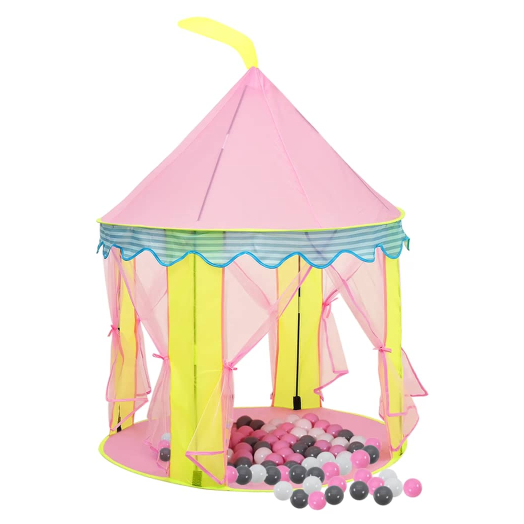 Children Play Tent with 250 Balls Pink 100x100x127 cm