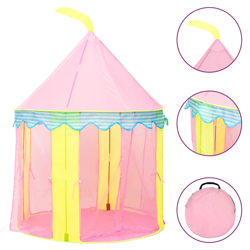 Children Play Tent with 250 Balls Pink 100x100x127 cm