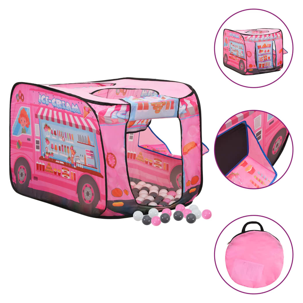 Children Play Tent with 250 Balls Pink 70x112x70 cm