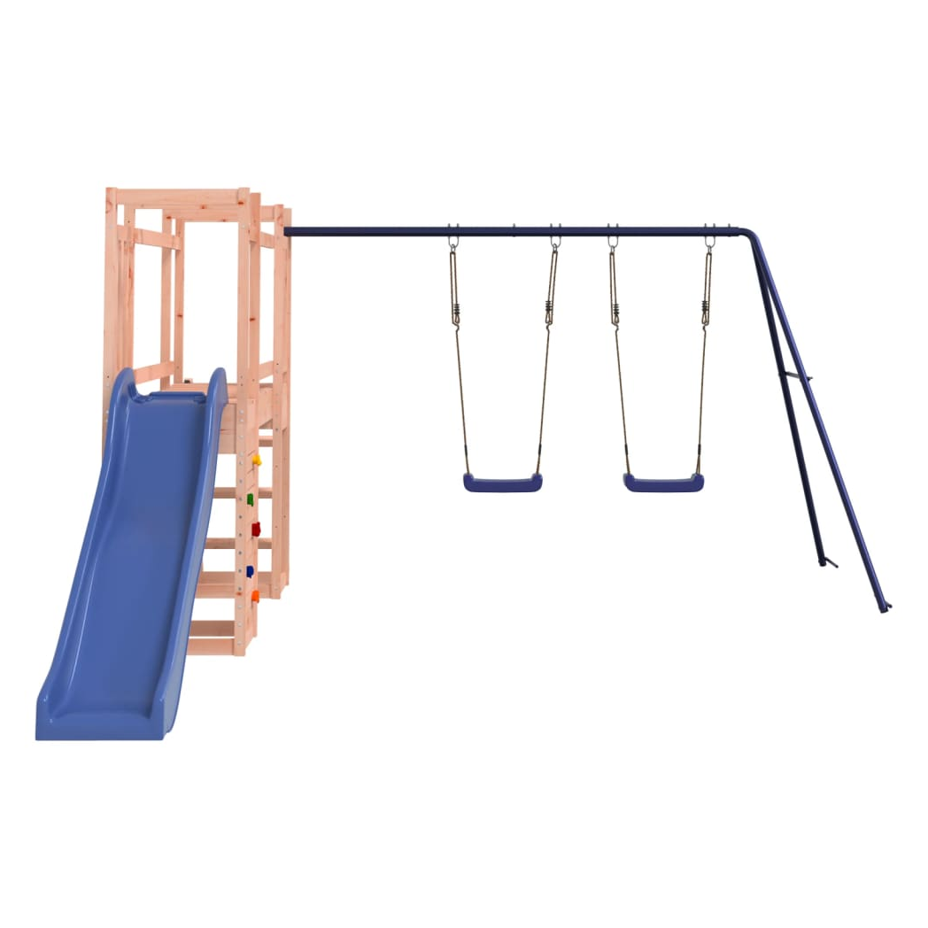 Playhouse with Slide Ladder Swings Solid Wood Douglas