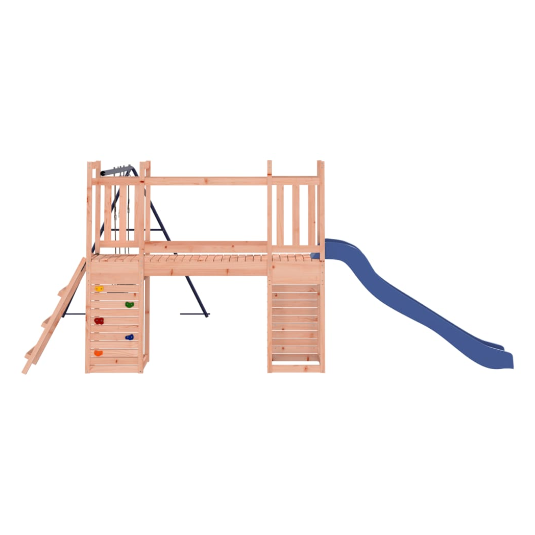Playhouse with Slide Ladder Swings Solid Wood Douglas