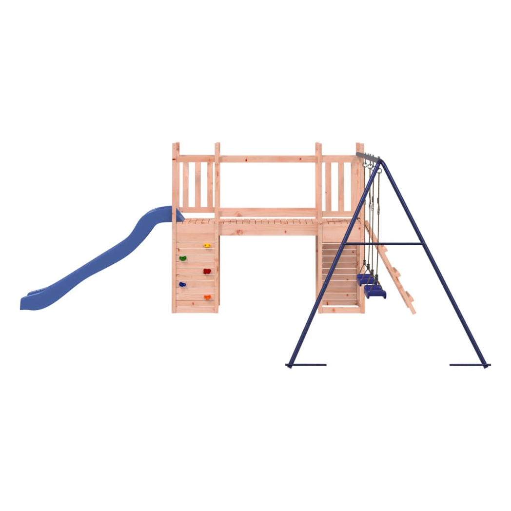 Playhouse with Slide Ladder Swings Solid Wood Douglas