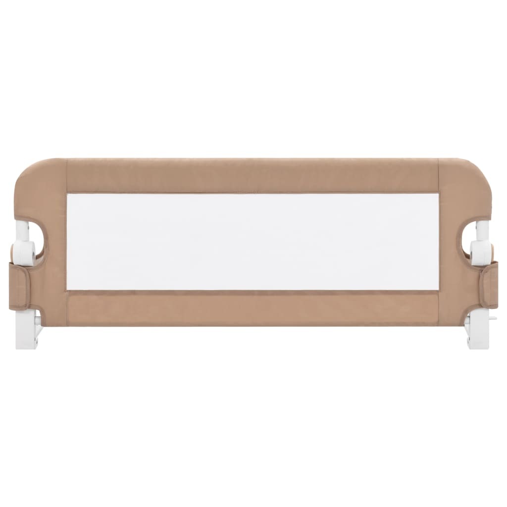 vidaXL Toddler Safety Bed Rail Taupe 102x42 cm Polyester