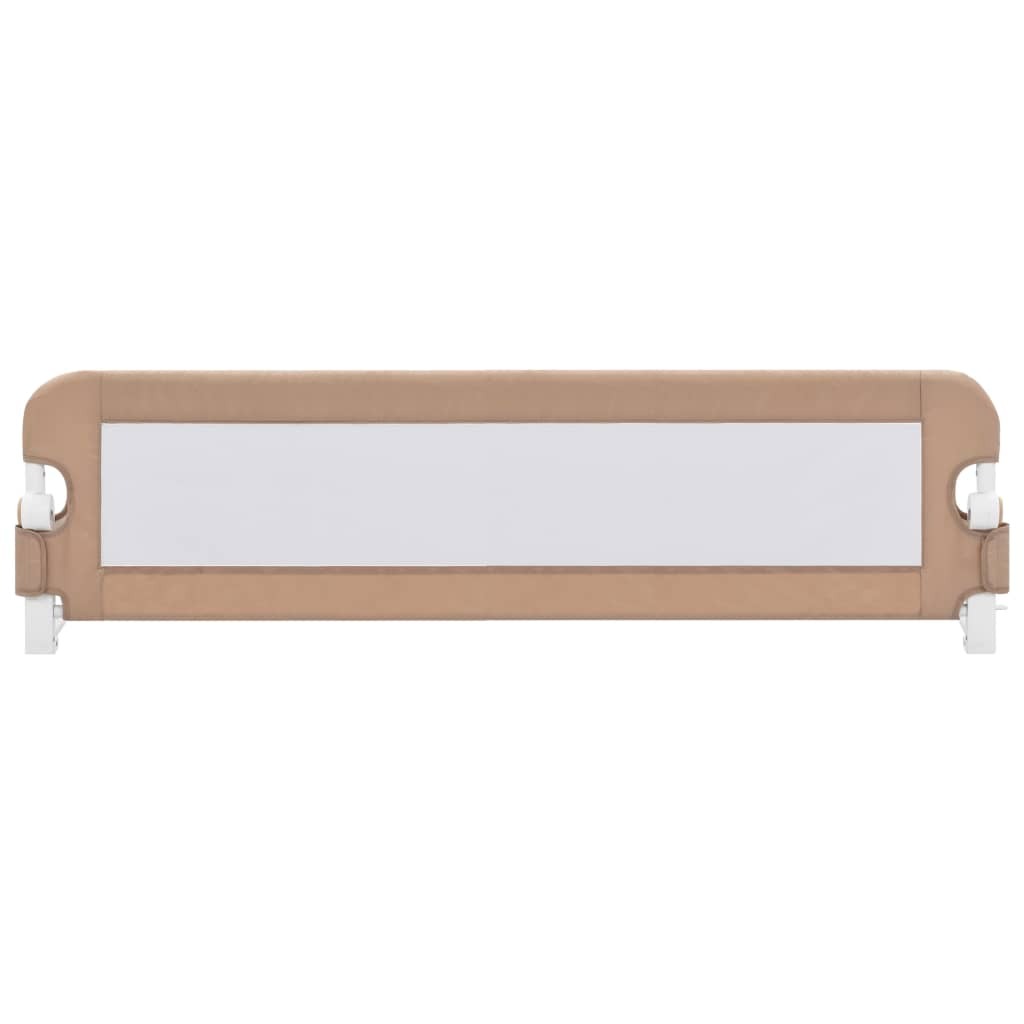 vidaXL Toddler Safety Bed Rail Taupe 150x42 cm Polyester