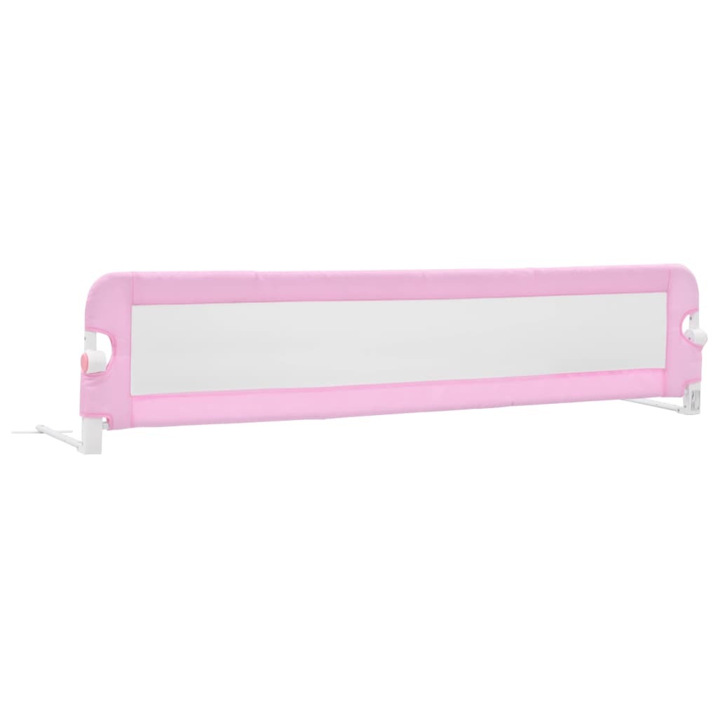vidaXL Toddler Safety Bed Rail Pink 180x42 cm Polyester