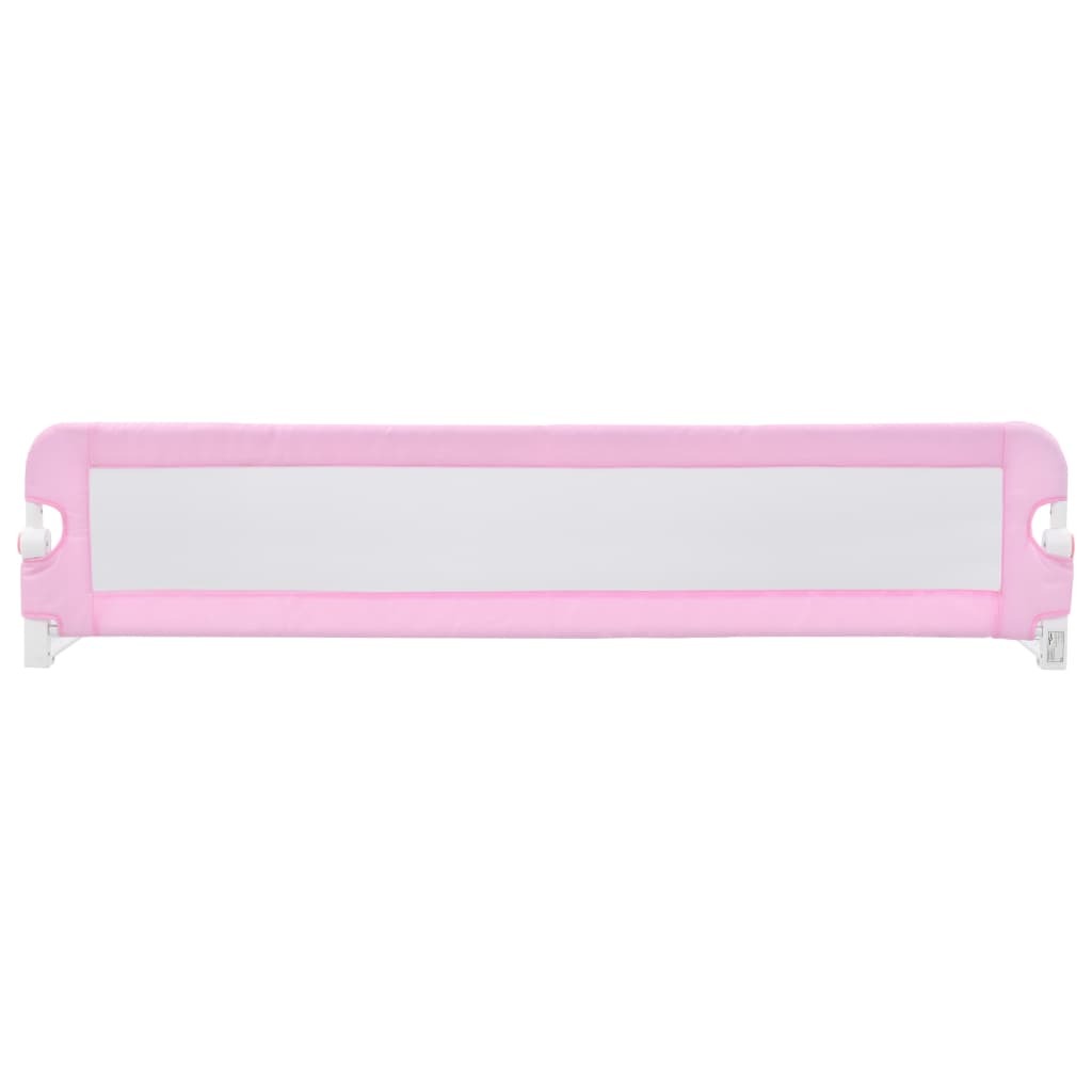 vidaXL Toddler Safety Bed Rail Pink 180x42 cm Polyester