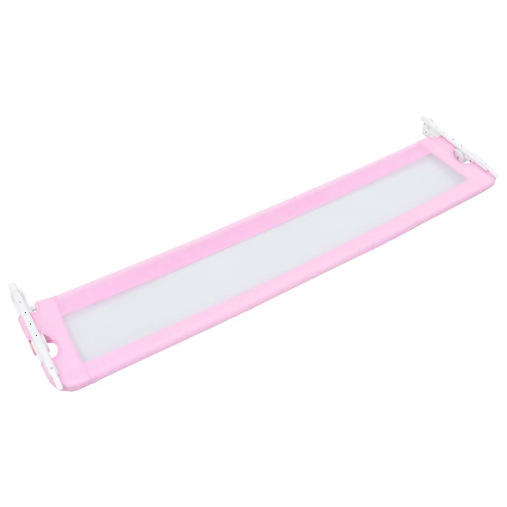 vidaXL Toddler Safety Bed Rail Pink 180x42 cm Polyester