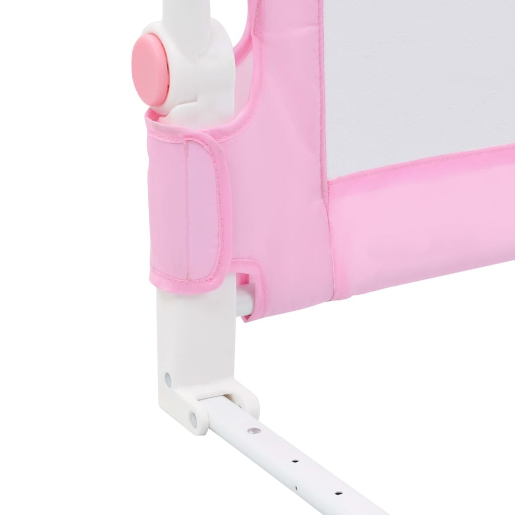 vidaXL Toddler Safety Bed Rail Pink 180x42 cm Polyester