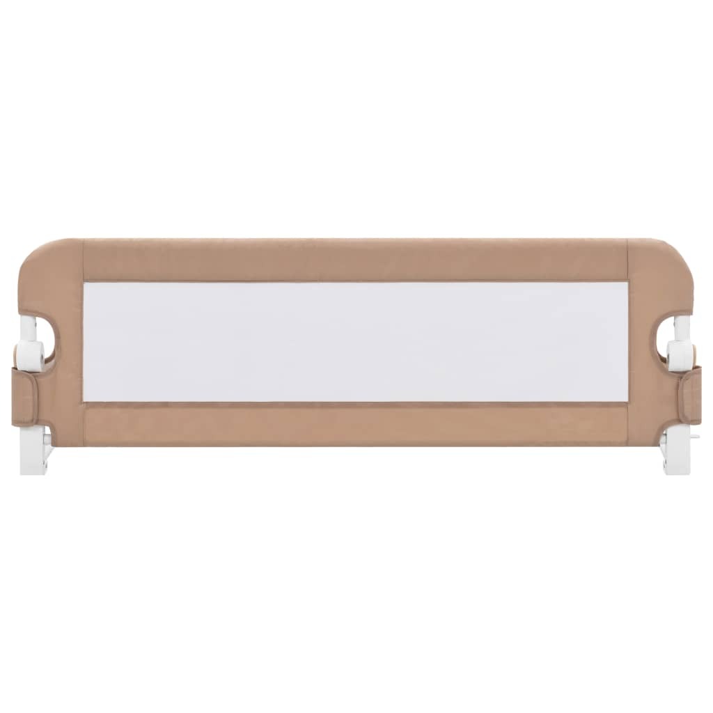 vidaXL Toddler Safety Bed Rail Taupe 120x42 cm Polyester