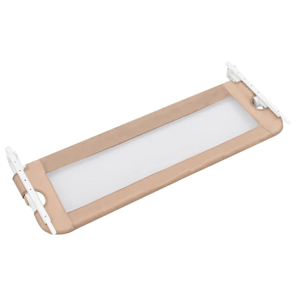 vidaXL Toddler Safety Bed Rail Taupe 120x42 cm Polyester